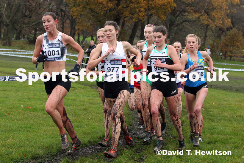 Senior and under-23 women, 2019 European Cross Country Trials and British Cross Challenge, Sefton Park, Liverpool.  Photo: David T. Hewitson/Sports for All Pics